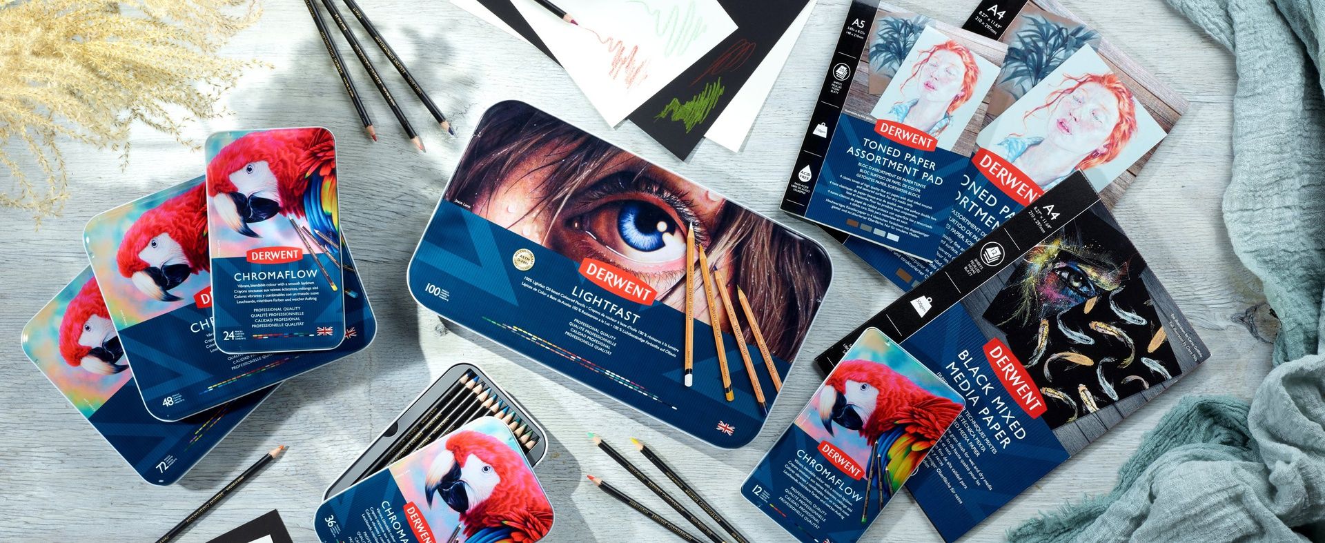 Derwent Chromaflow 36 väriä, metallirasia