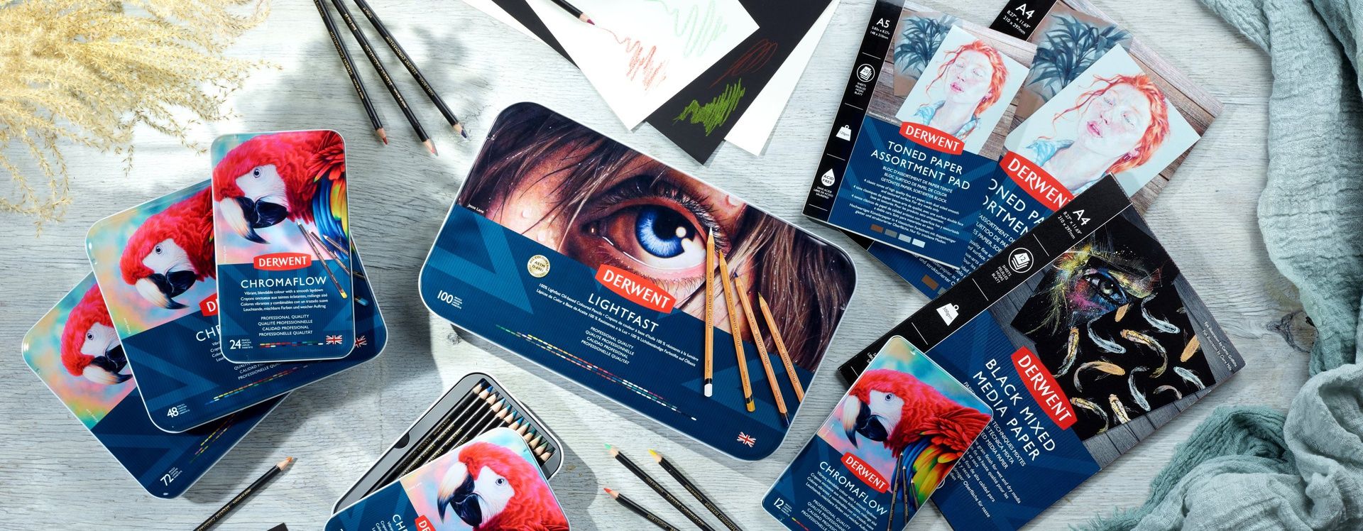 Derwent Chromaflow 36 väriä, metallirasia