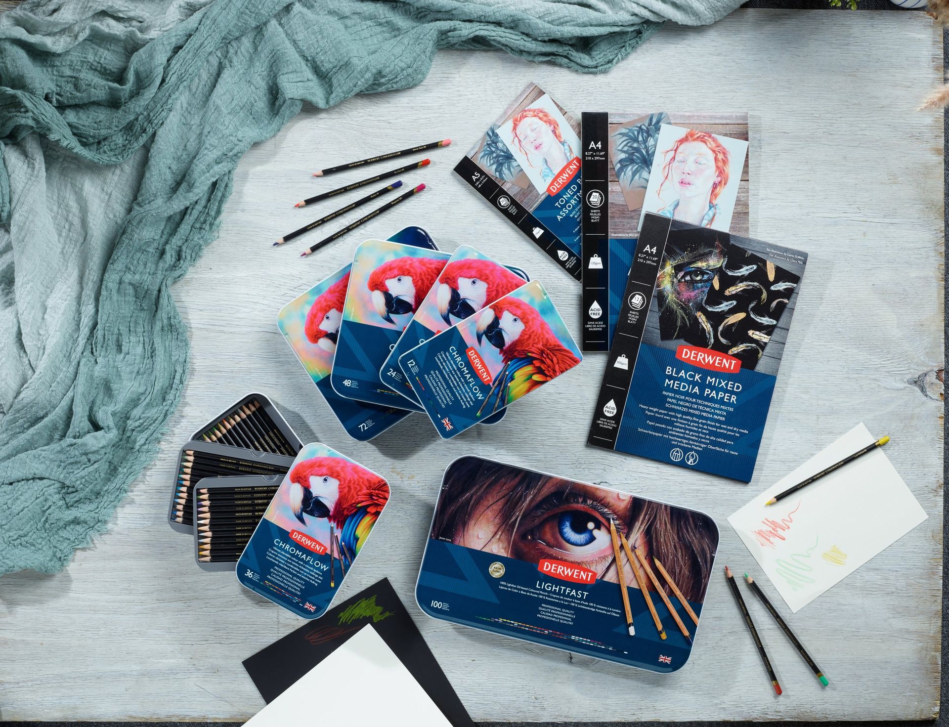 Derwent Chromaflow 36 väriä, metallirasia