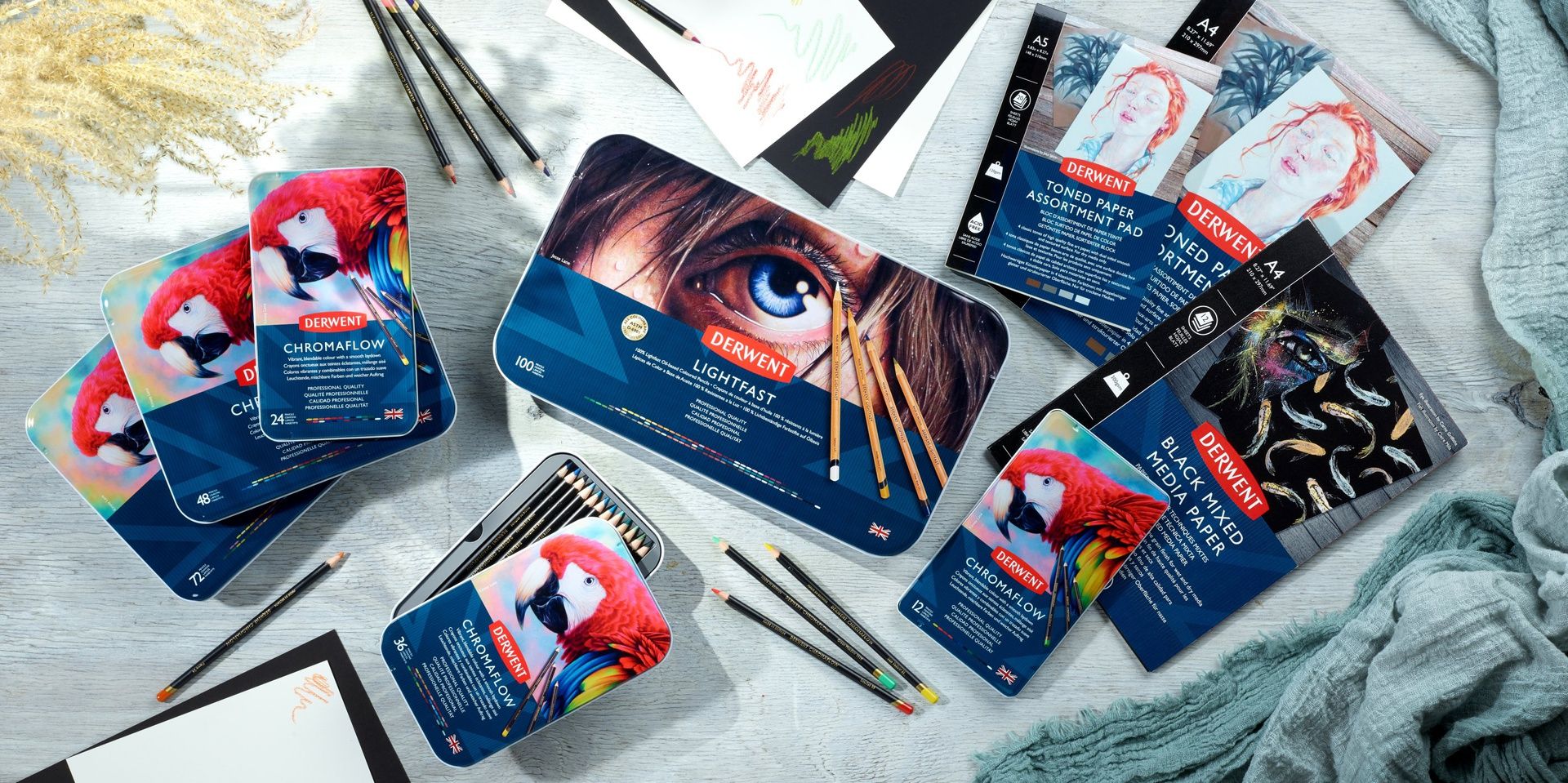 Derwent Chromaflow 36 väriä, metallirasia