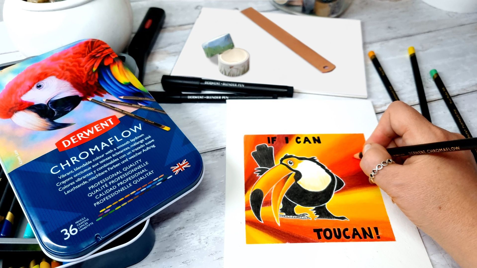 Derwent Chromaflow 36 väriä, metallirasia