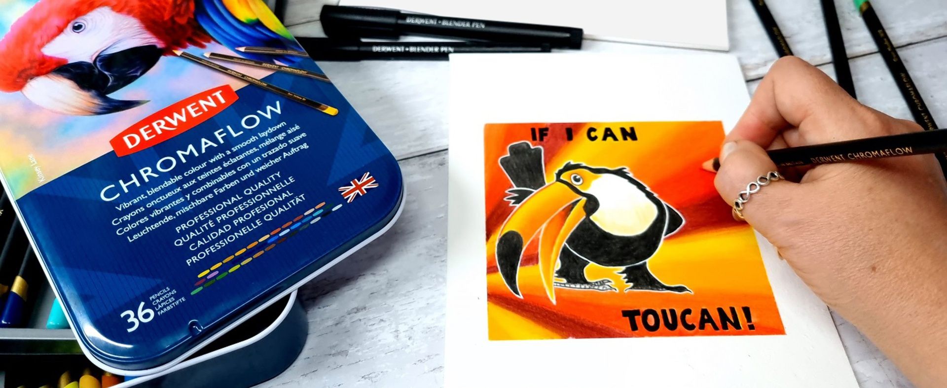 Derwent Chromaflow 36 väriä, metallirasia