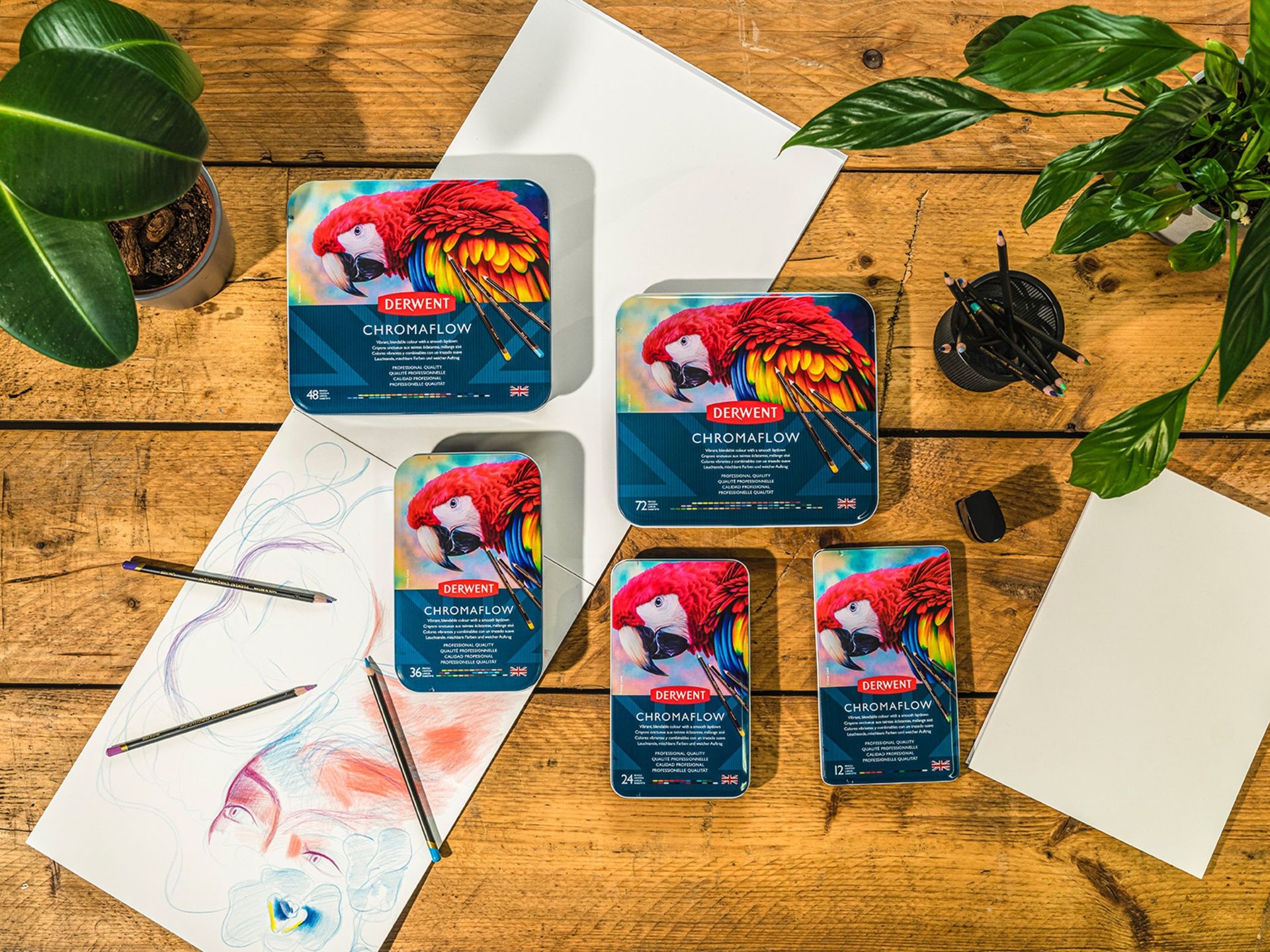 Derwent Chromaflow 36 väriä, metallirasia