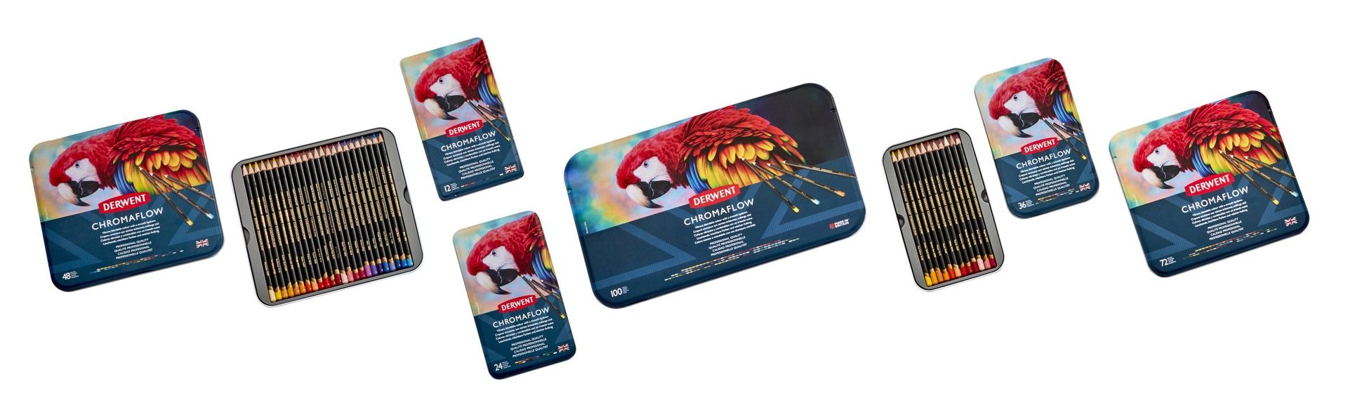 Derwent Chromaflow 36 väriä, metallirasia