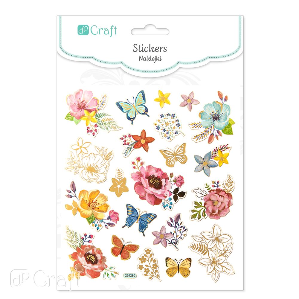 DPC tarra-arkki A5 21 kpl Kukat ja perhoset