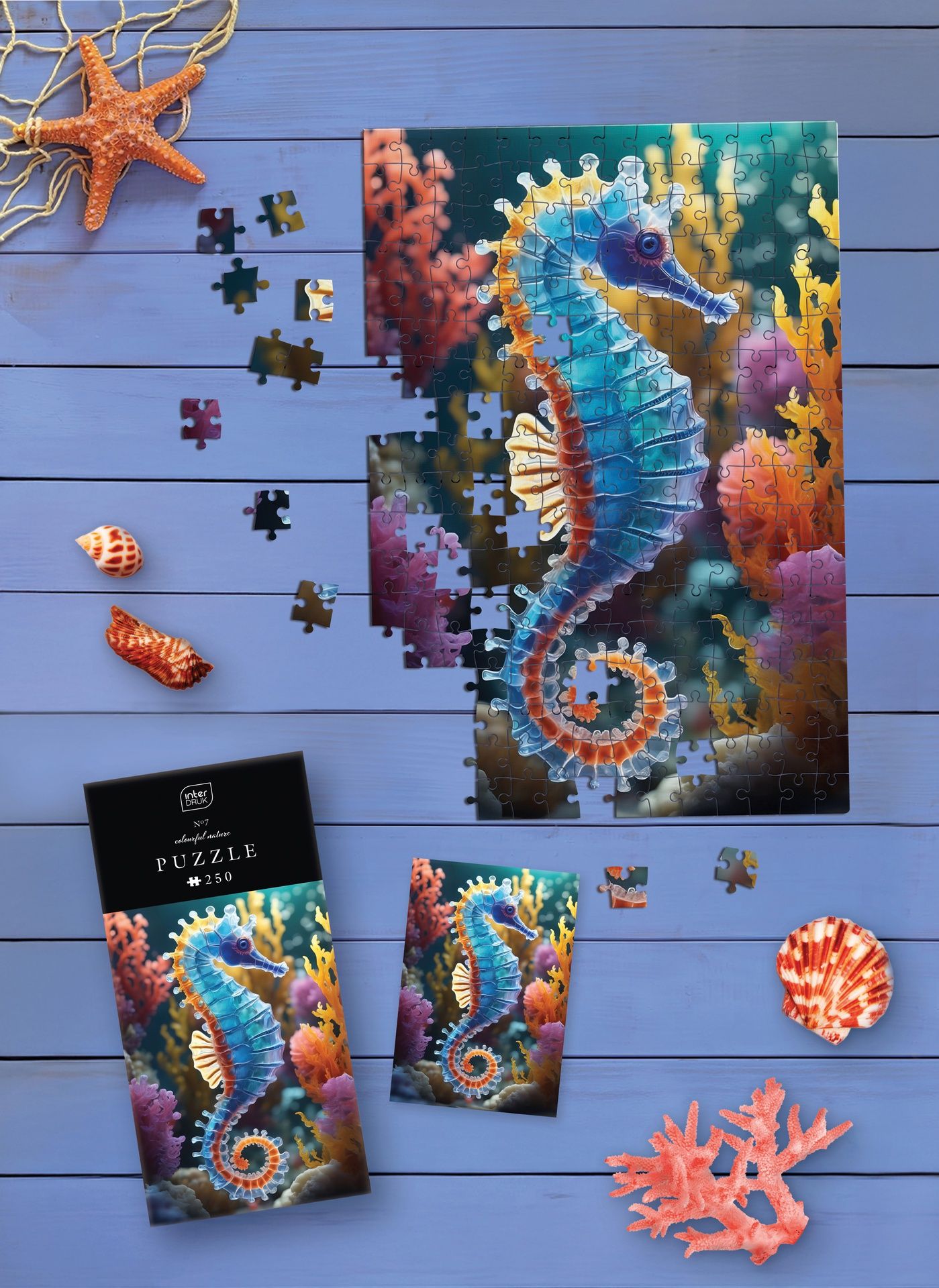 Palapeli 250 palaa Interdruk - Colourful Nature 7 Sea Horse