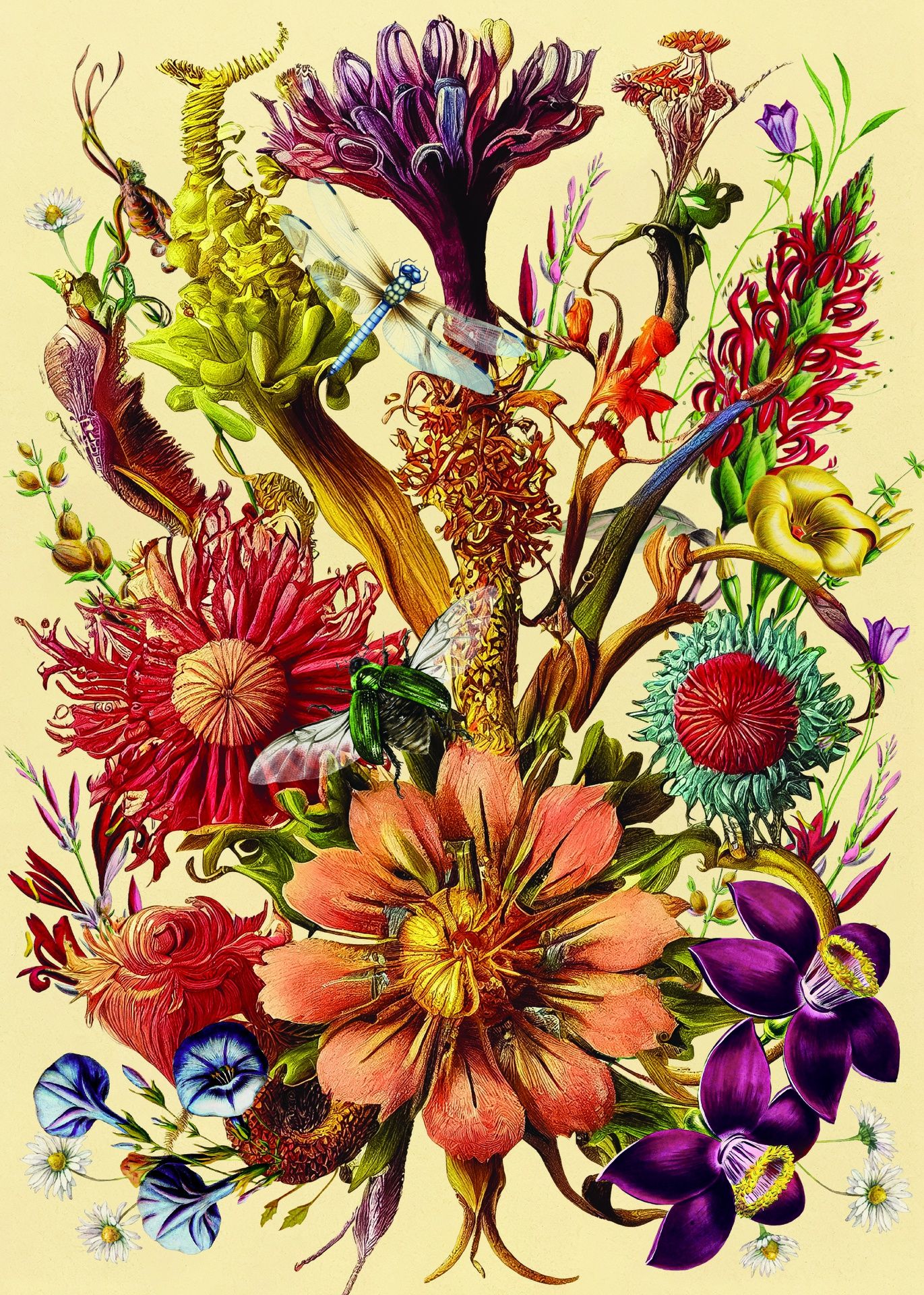 Palapeli 1000 palaa Interdruk - Flowers 5